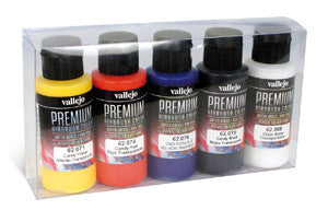 AV62104 Vallejo Premium Colour Candy Colors 5 Colour Set Acrylic Airbrush Paint [62104]