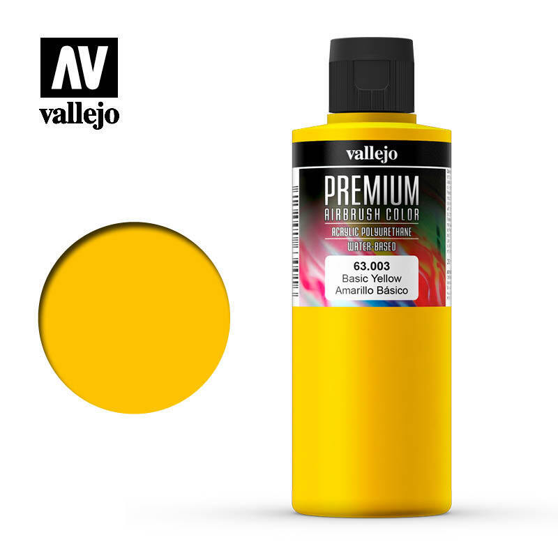 AV63003 Vallejo Premium Color Basic Yellow 200 ml. [63003] Vallejo