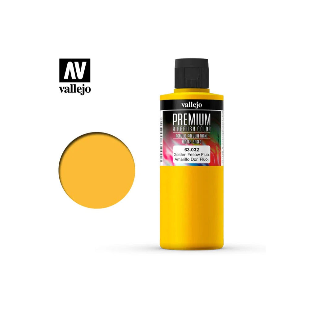 AV63032 Vallejo Premium Color Gondel Yellow Fluo 200 ml. [63032] Vallejo