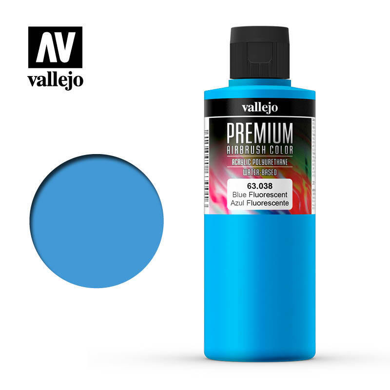 AV63038 Vallejo Premium Color Blue Fluo 200 ml. [63038] Vallejo