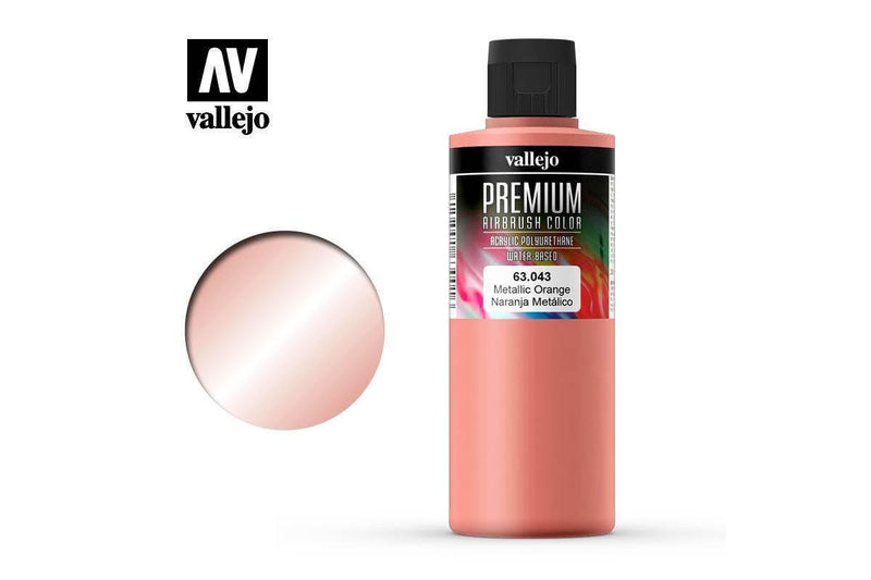 AV63043 Vallejo Premium Color Metallic Orange 200 ml. [63043]