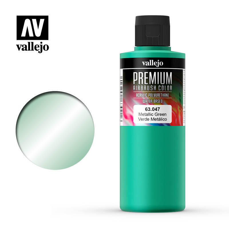 AV63047 Vallejo Premium Color Metallic Green 200 ml. [63047] Vallejo