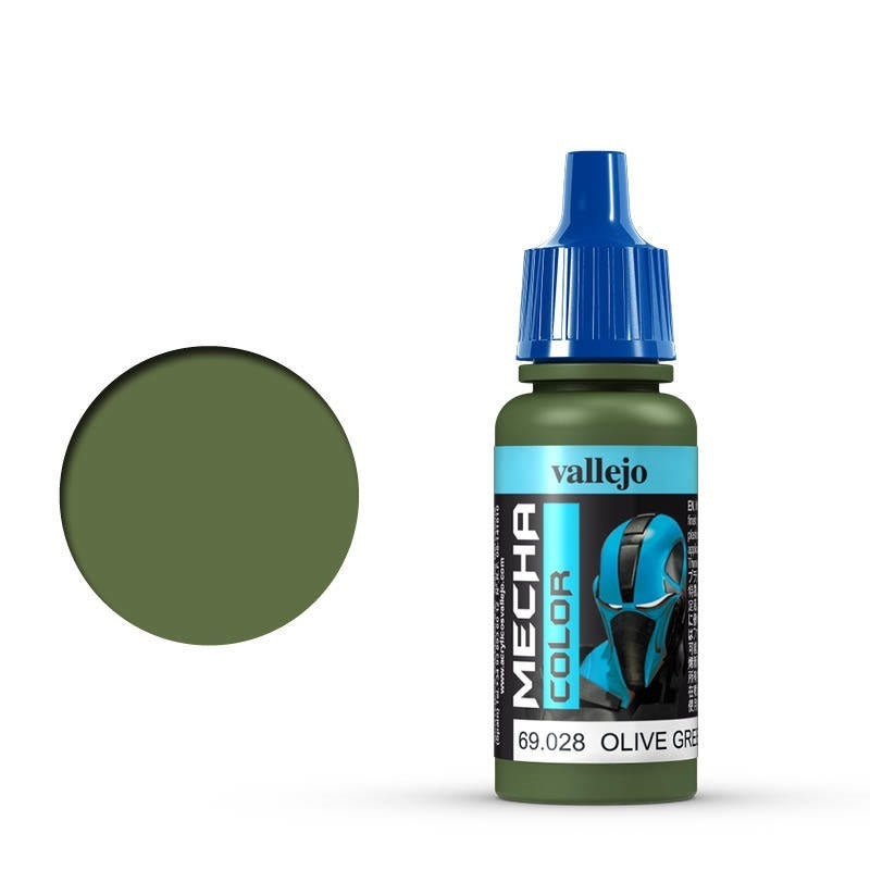 AV69028 Vallejo Mecha Colour Olive Green 17ml Acrylic Airbrush Paint [69028] Vallejo