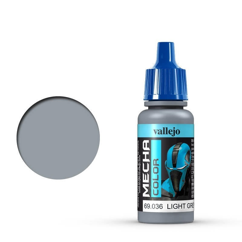 AV69036 Vallejo Mecha Colour Light Grey 17ml Acrylic Airbrush Paint [69036] Vallejo