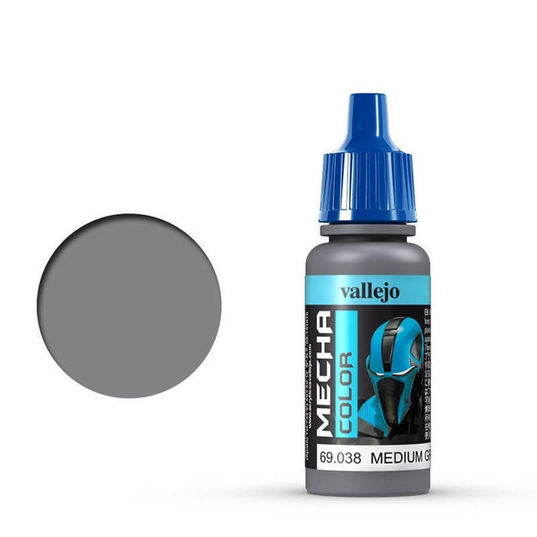 AV69038 Vallejo Mecha Colour Medium Grey 17ml Acrylic Airbrush Paint [69038]