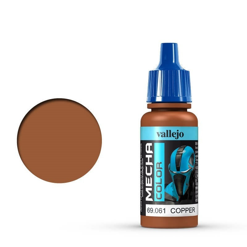 AV69061 Vallejo Mecha Colour Copper 17ml Acrylic Airbrush Paint [69061] Vallejo