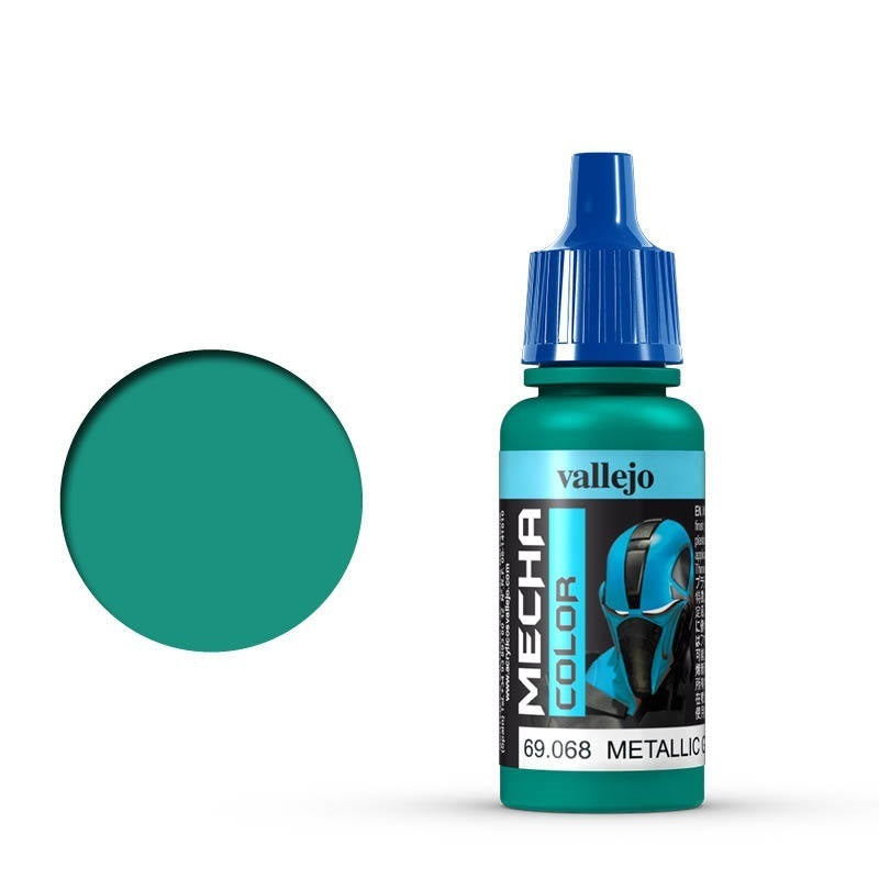 AV69068 Vallejo Mecha Colour Metallic Green 17ml Acrylic Airbrush Paint [69068]