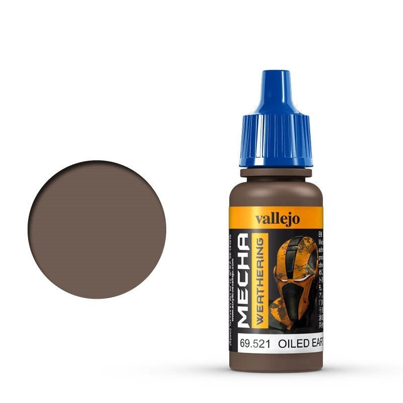 AV69521 Vallejo Mecha Colour Oiled Earth Wash 17ml Acrylic Paint [69521] Vallejo