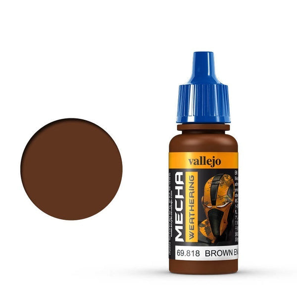 AV69818 Vallejo Mecha Colour Brown Engine Soot (Matt) 17ml Acrylic Paint [69818]