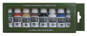 AV70103 Vallejo Model Colour 8 Wargames Basics 8 Colour Acrylic Paint Set [70103]