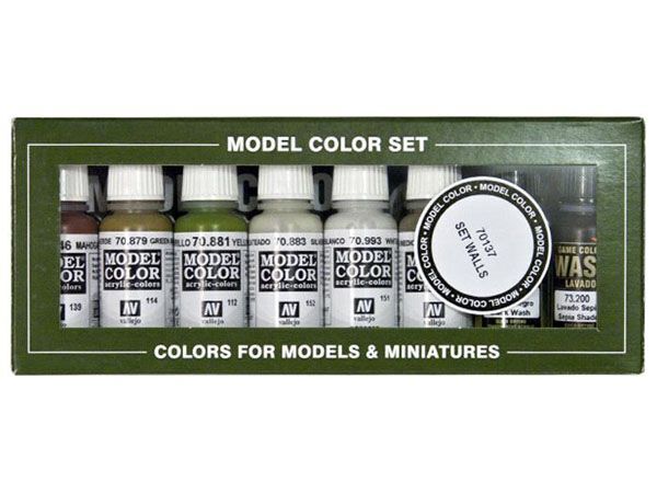 AV70137 Vallejo Model Colour Building Set 8 Colour Acrylic Paint Set [70137]