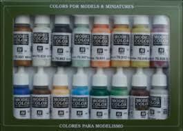 AV70146 Vallejo Model Colour Naval (Steam Era) 16 Colour Acrylic Paint Set [70146] Vallejo