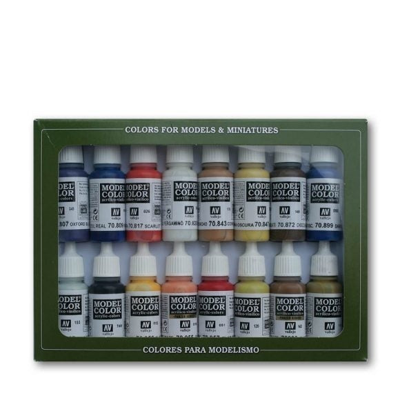 AV70147 Vallejo Model Colour American Colonial 16 Colour Acrylic Paint Set [70147]