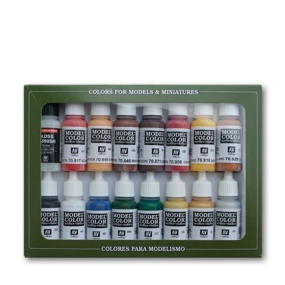 AV70148 Vallejo Model Colour American Revolution 16 Colour Acrylic Paint Set [70148]