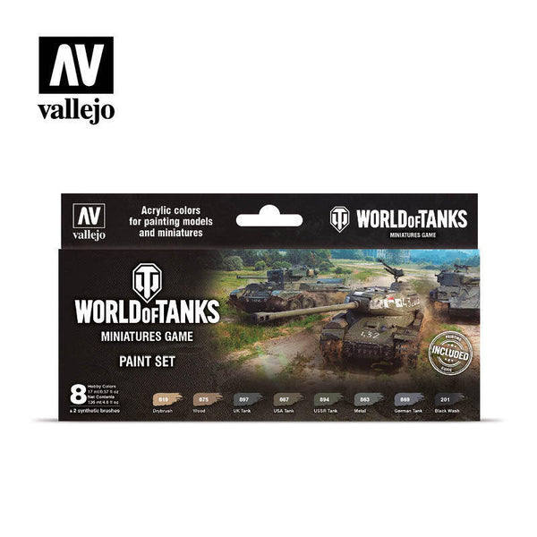 AV70245 Vallejo Model Color World of Tanks Miniatures Game Acrylic 8 Colour Paint Set [70245]