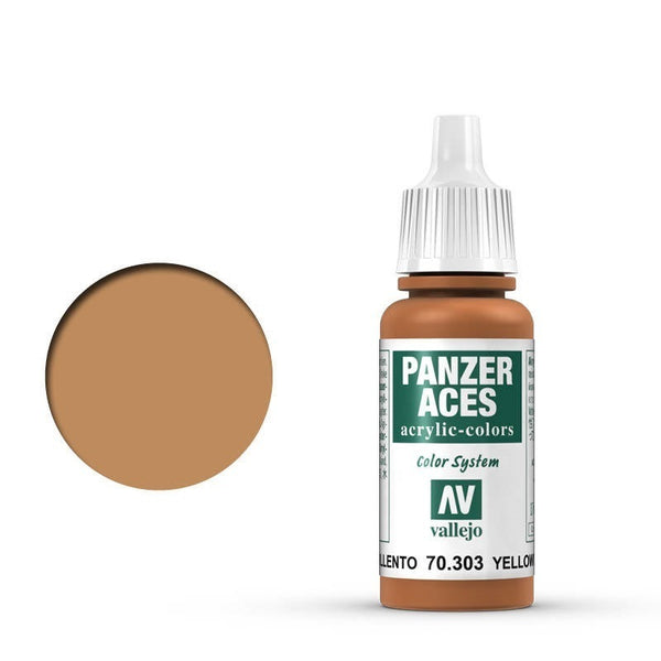 AV70303 Vallejo Panzer Aces Yellowish Rust 17 ml Acrylic Paint [70303]