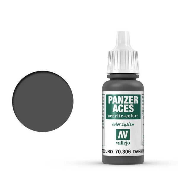 AV70306 Vallejo Panzer Aces Dark Rubber 17 ml Acrylic Paint [70306]