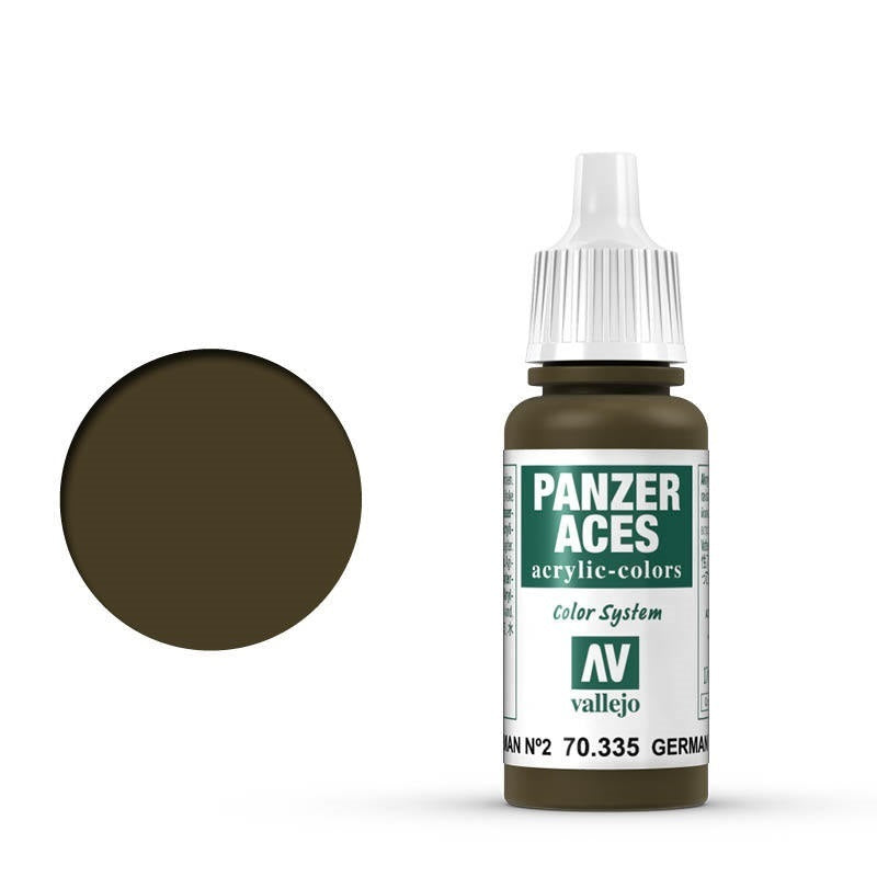 AV70335 Vallejo Panzer Aces Ger Tanker (Feldgrau II) 17 ml Acrylic Paint [70335]