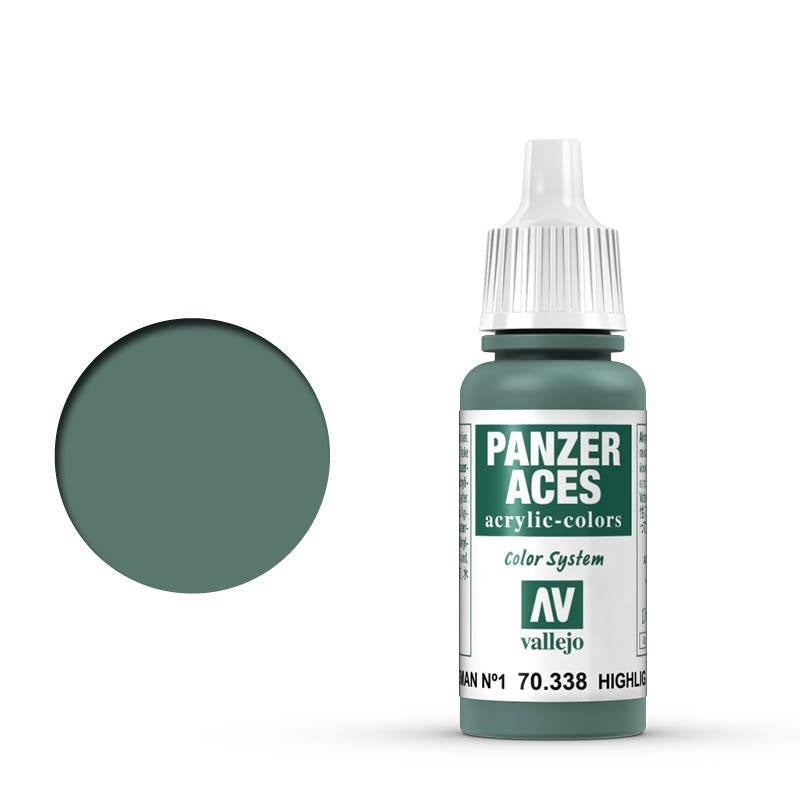 AV70338 Vallejo Panzer Aces Feldgrau I Highlights 17 ml Acrylic Paint [70338]