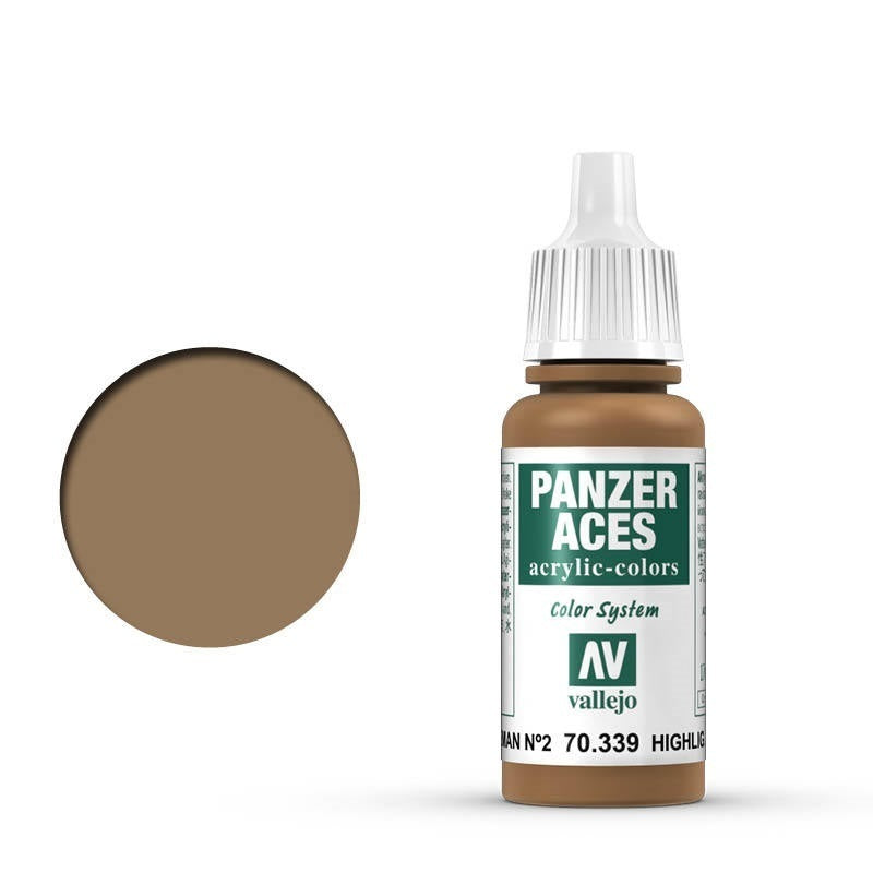 AV70339 Vallejo Panzer Aces Feldgrau II Highlights 17 ml Acrylic Paint [70339]