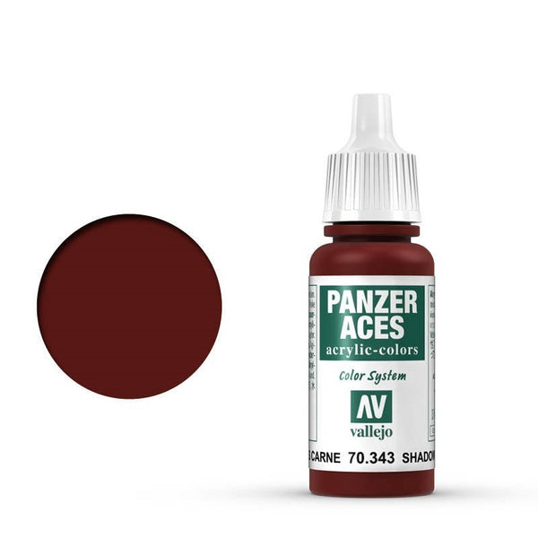 AV70343 Vallejo Panzer Aces Flesh Shadows 17 ml Acrylic Paint [70343]