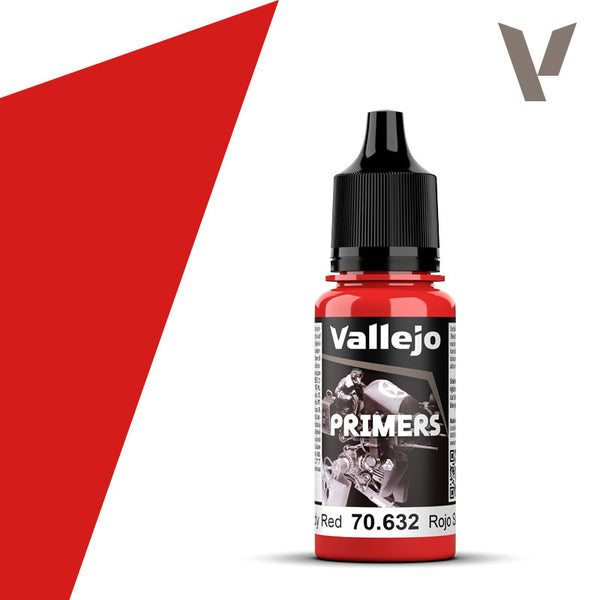 AV70632 Vallejo Surface Primer Bloody Red 18 ml Acrylic Paint - New Formulation