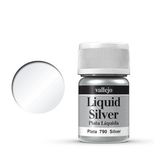 AV70790 Vallejo Model Colour Metallic Silver (Alcohol Base) 35 ml Acrylic Paint [70790]