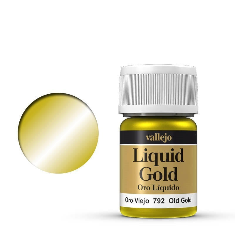 AV70792 Vallejo Model Colour Metallic Old Gold (Alcohol Base) 35 ml Acrylic Paint [70792] Vallejo