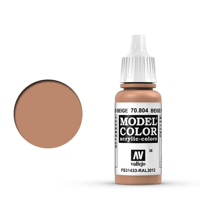 AV70804 Vallejo Model Colour #036 Beige Red 17 ml Acrylic Paint [70804] Vallejo