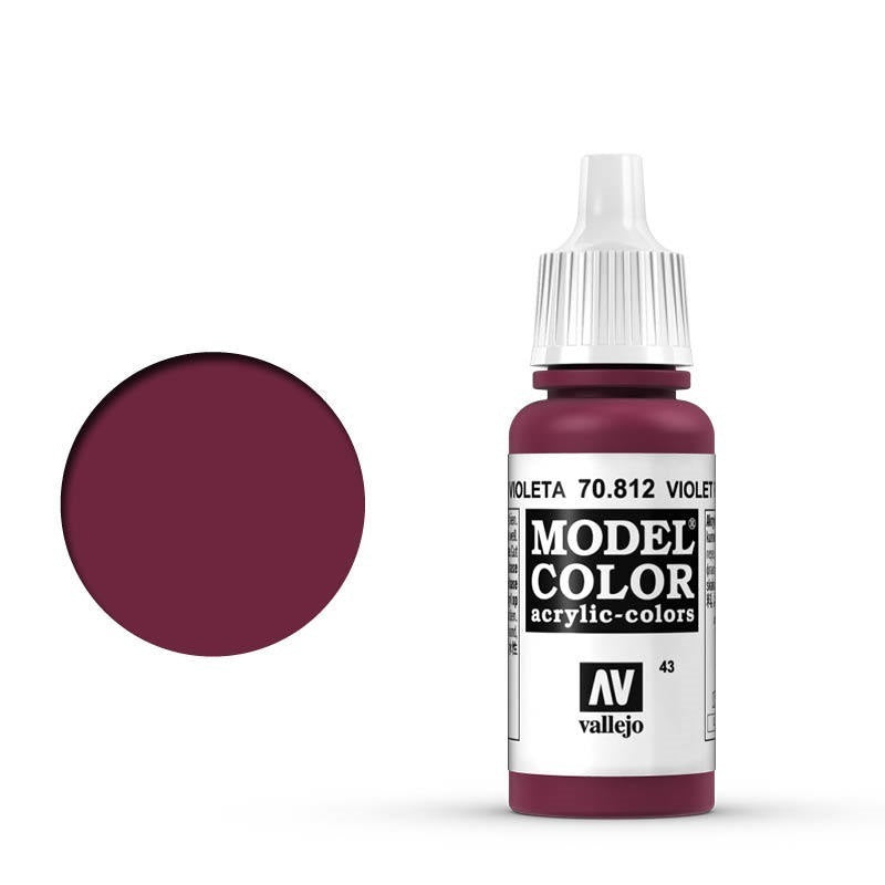 AV70812 Vallejo Model Colour #043 Violet Red 17 ml Acrylic Paint [70812] Vallejo