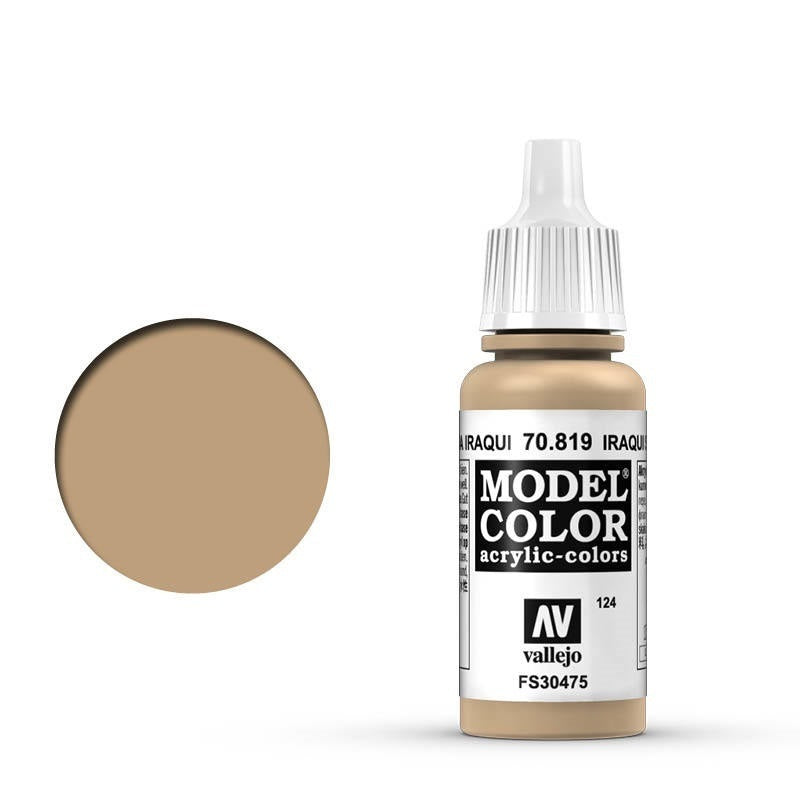 AV70819 Vallejo Model Colour #124 Iraqui Sand 17 ml Acrylic Paint [70819] Vallejo