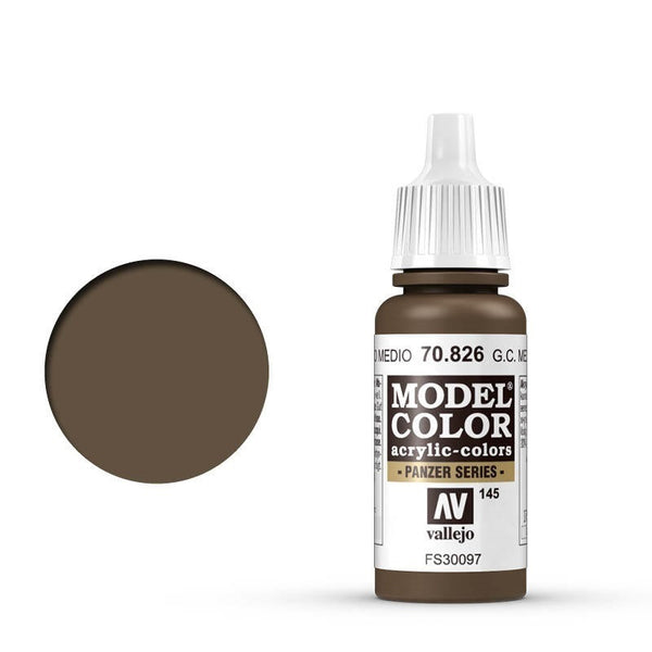 AV70826 Vallejo Model Colour #145 German Cam MedBrown 17 ml Acrylic Paint [70826]