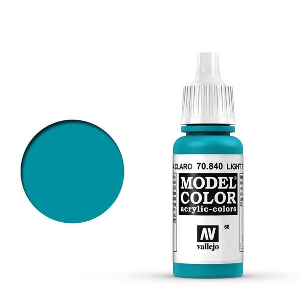 AV70840 Vallejo Model Colour #068 Light Turquoise 17 ml Acrylic Paint [70840]