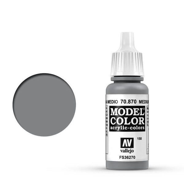 AV70870 Vallejo Model Colour #158 Medium Sea Grey 17 ml Acrylic Paint [70870]