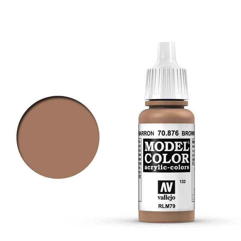 AV70876 Vallejo Model Colour #132 Brown Sand 17 ml Acrylic Paint [70876] Vallejo