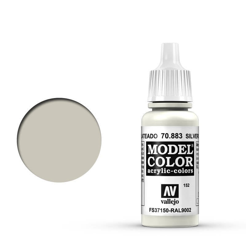 AV70883 Vallejo Model Colour #152 Silvergrey 17 ml Acrylic Paint [70883] Vallejo