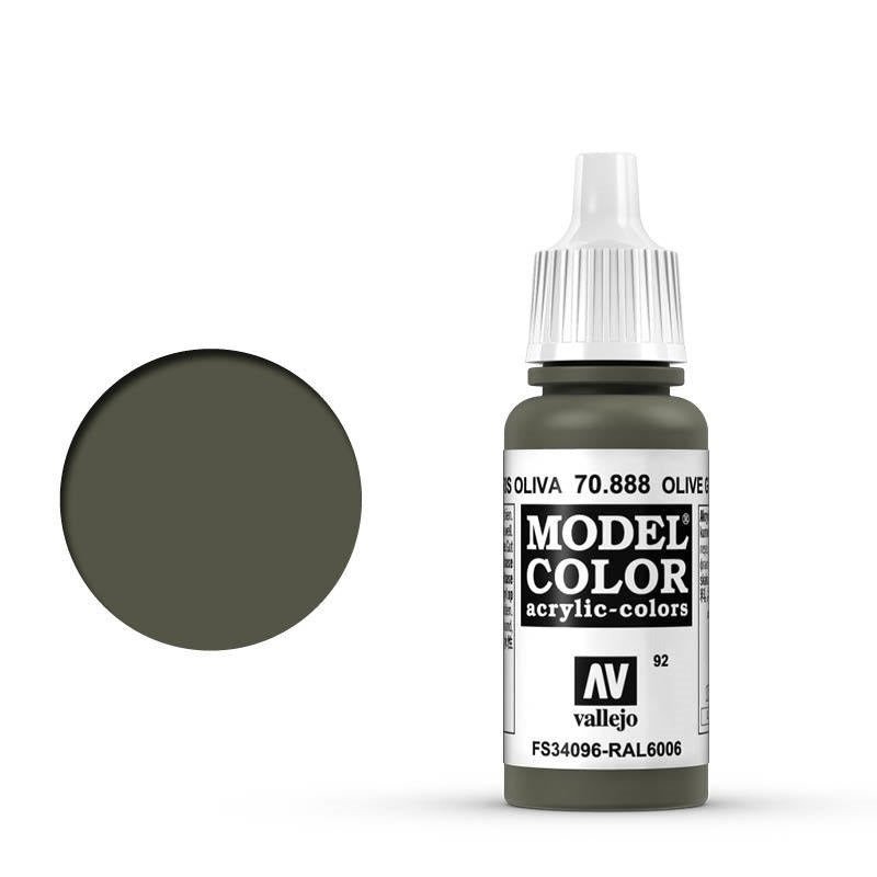 AV70888 Vallejo Model Colour #092 Olive Grey 17 ml Acrylic Paint [70888] Vallejo