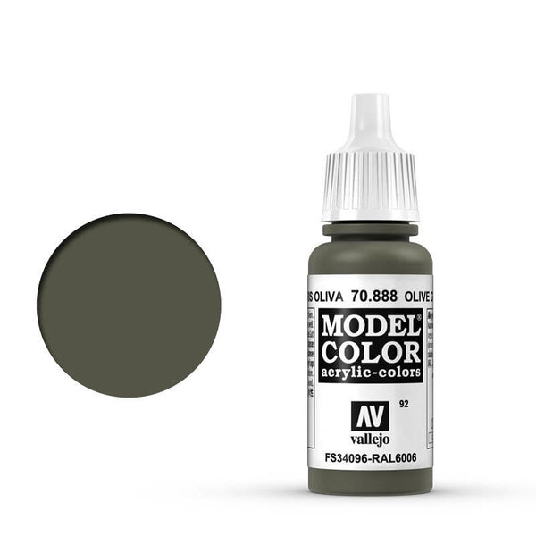 AV70888 Vallejo Model Colour #092 Olive Grey 17 ml Acrylic Paint [70888]