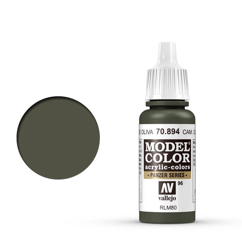 AV70894 Vallejo Model Colour #096 Cam Olive Green 17 ml Acrylic Paint [70894] Vallejo