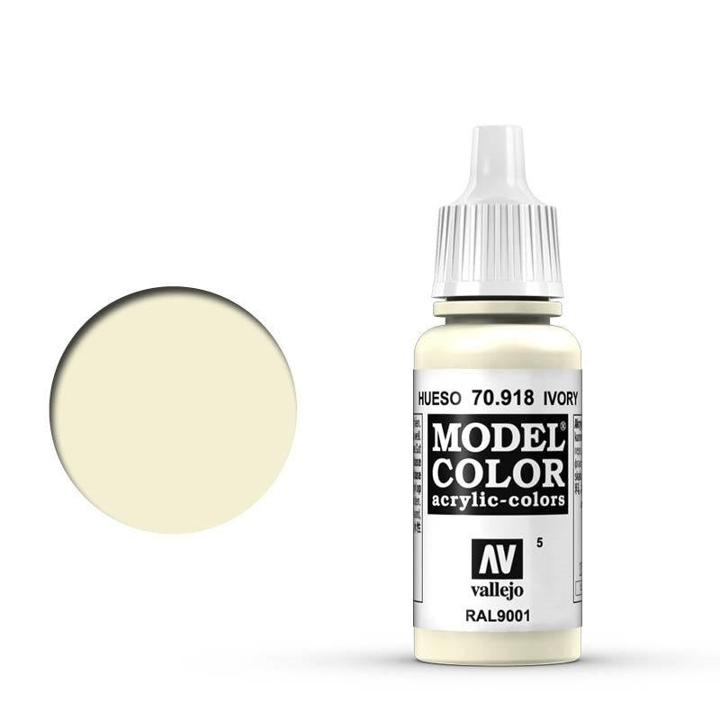AV70918 Vallejo Model Colour #005 Ivory 17 ml Acrylic Paint [70918] Vallejo