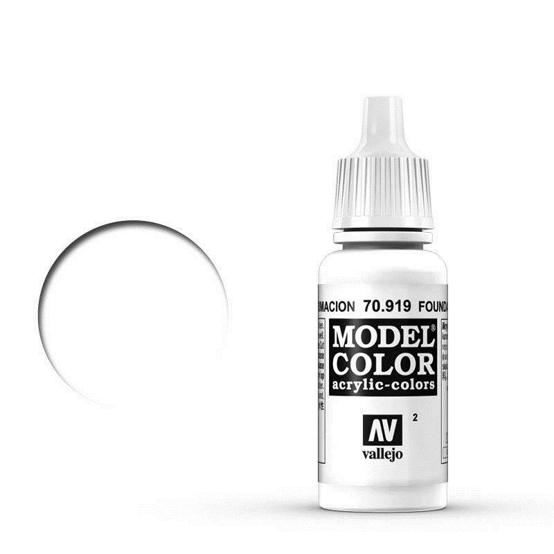 AV70919 Vallejo Model Colour #002 Foundation White 17 ml Acrylic Paint [70919] Vallejo