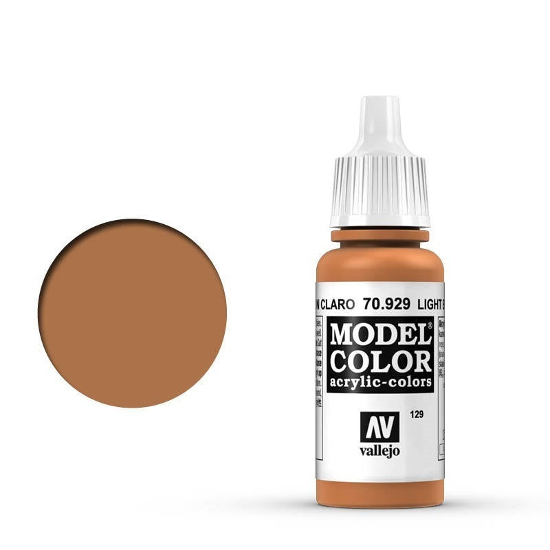 AV70929 Vallejo Model Colour #129 Light Brown 17 ml Acrylic Paint [70929] Vallejo
