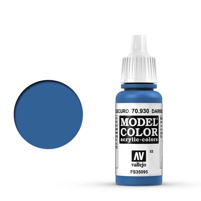 AV70930 Vallejo Model Colour #053 Dark Blue 17 ml Acrylic Paint [70930] Vallejo