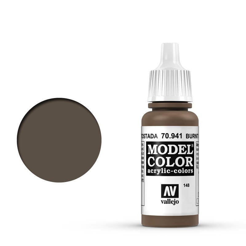AV70941 Vallejo Model Colour #148 Burnt Umber 17 ml Acrylic Paint [70941] Vallejo