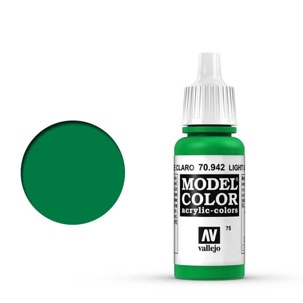 AV70942 Vallejo Model Colour #075 Light Green 17 ml Acrylic Paint [70942]