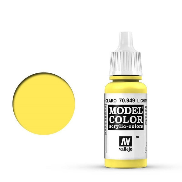 AV70949 Vallejo Model Colour #010 Light Yellow 17 ml Acrylic Paint [70949]