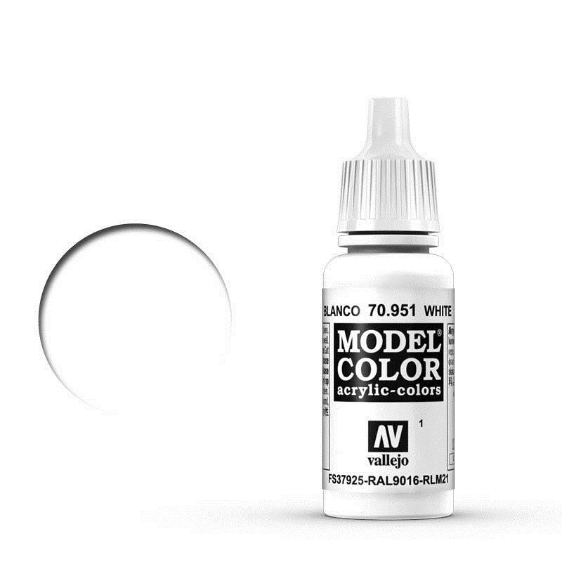 AV70951 Vallejo Model Colour #001 White 17 ml Acrylic Paint [70951] Vallejo