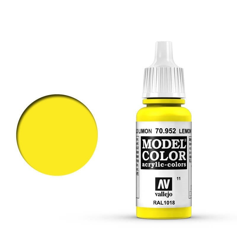 AV70952 Vallejo Model Colour #011 Lemon Yellow 17 ml Acrylic Paint [70952] Vallejo