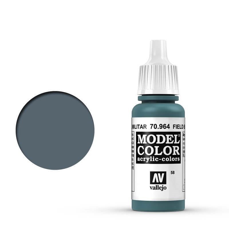 AV70964 Vallejo Model Colour #058 Field Blue 17 ml Acrylic Paint [70964] Vallejo