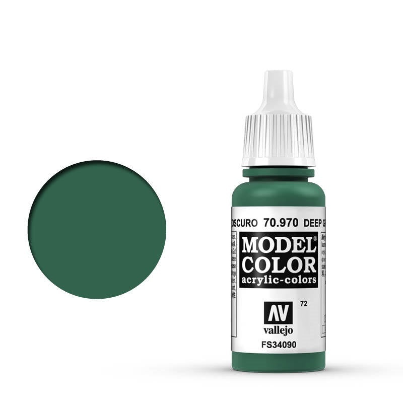 AV70970 Vallejo Model Colour #072 Deep Green 17 ml Acrylic Paint [70970] Vallejo